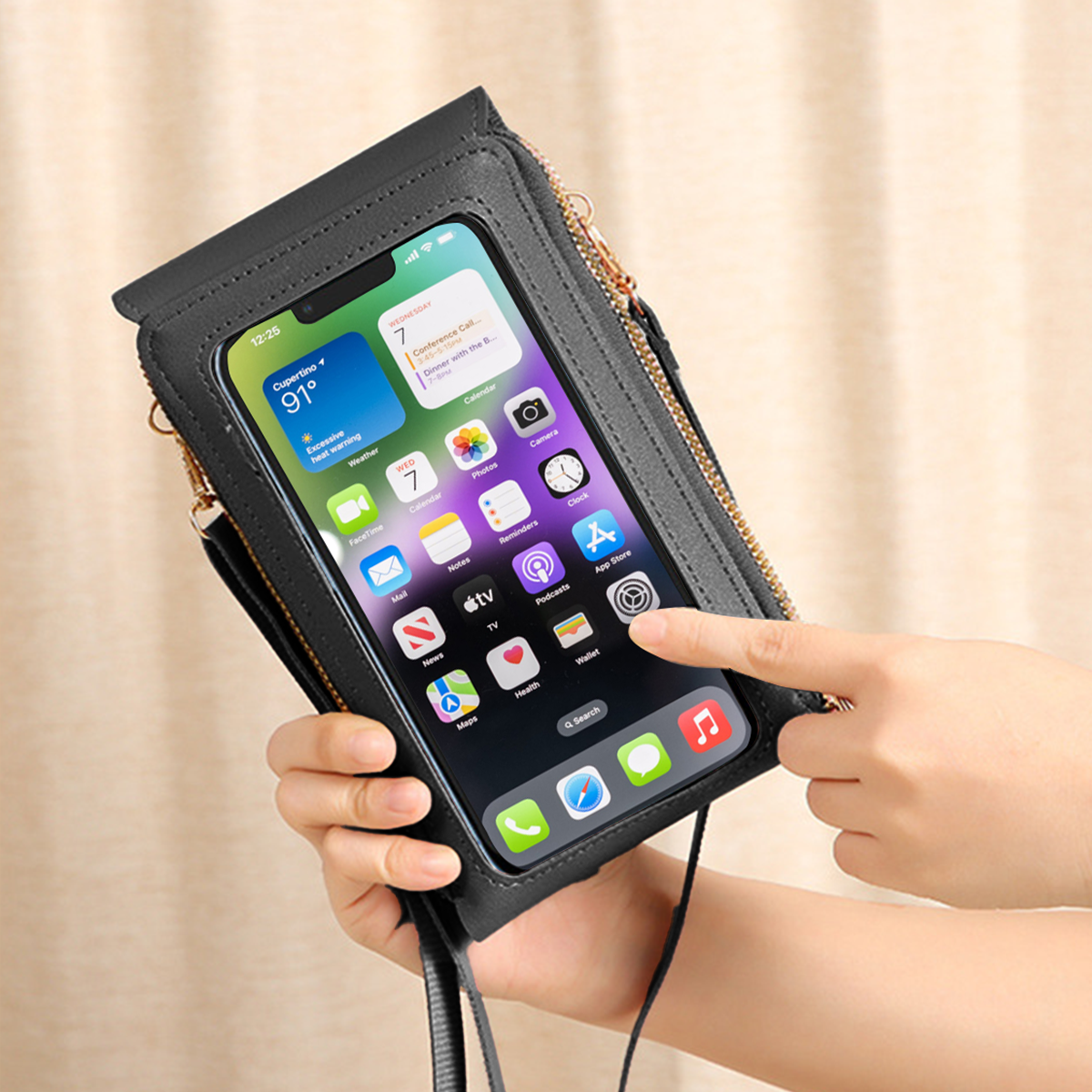 Borzoi - Touch Screen Phone Wallet Case Crossbody Purse V2