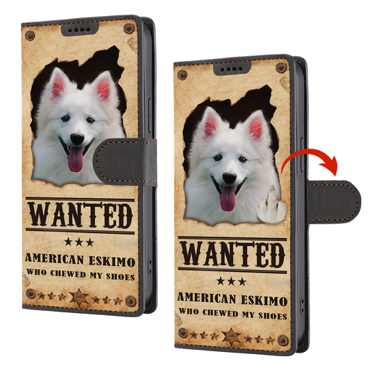 American Eskimo Wanted - Fun Wallet Phone Case V1