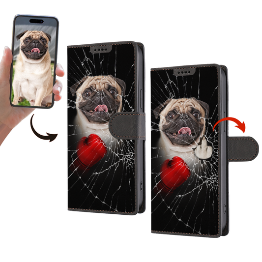 Knock You Out - Personalized Wallet Phone Case With Your Pet's Photo