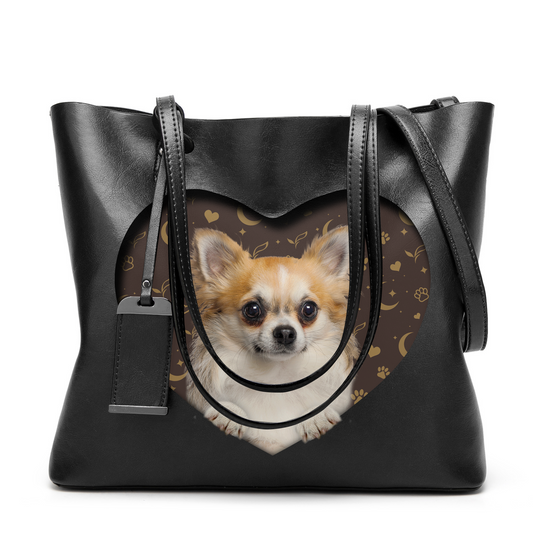 I Know I'm Cute - Chihuahua Glamour Handbag V4