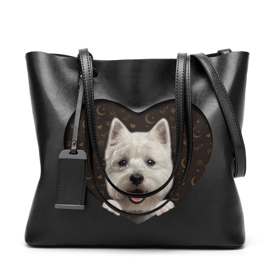 I Know I'm Cute - West Highland White Terrier Glamour Handbag V1