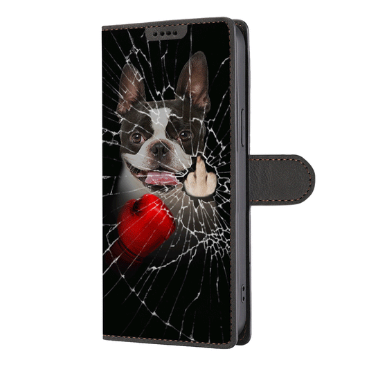 Knock You Out, Boston Terrier - Wallet Phone Case V1