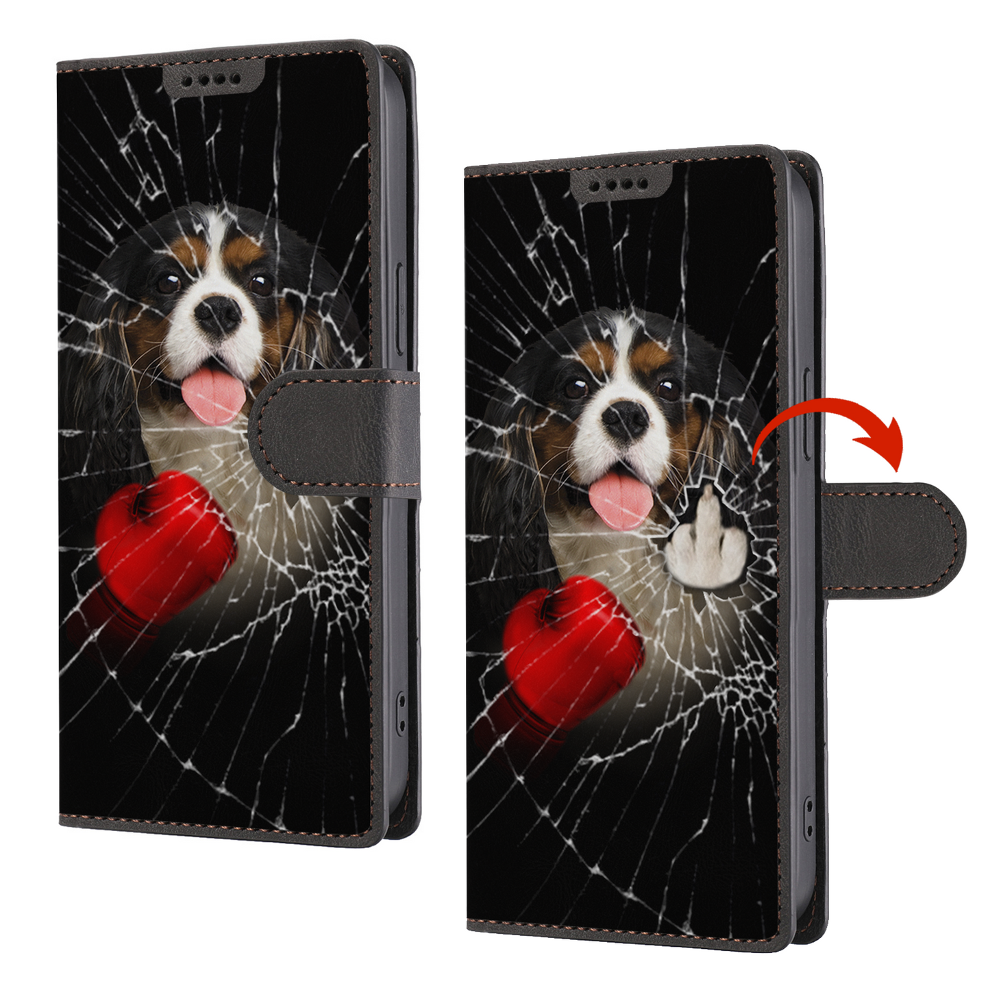 Knock You Out, Cavalier King Charles Spaniel - Wallet Phone Case V1