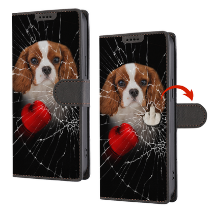 Knock You Out, Cavalier King Charles Spaniel - Wallet Phone Case V4