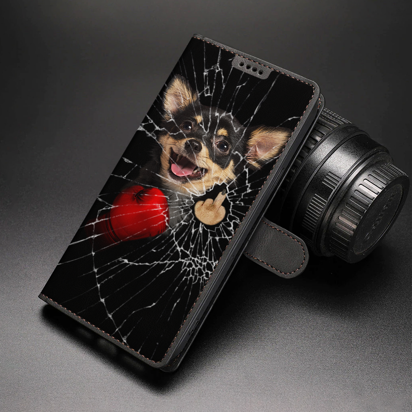 Knock You Out, Chihuahua - Wallet Phone Case V1