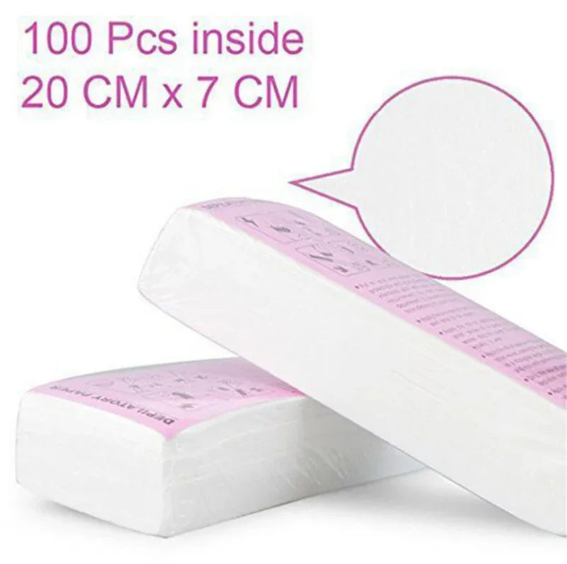 200/100 STÜCKE Frauen Männer Haarentfernung Wachspapier Vlies Hochwertige Körper Bein Arm Haarentfernung Epilierer Wachsstreifen Papierrolle