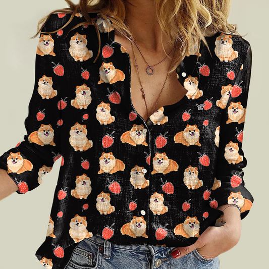 Strawberry And Pomeranian - Women Shirt