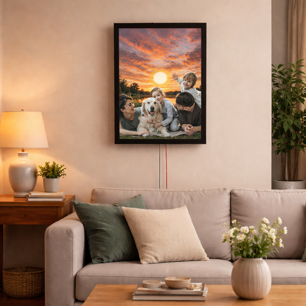 Sunrise & Sunset Personalisierter Lichtbilderrahmen