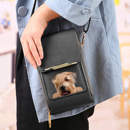 Wheaten Terrier - Touch Screen Phone Wallet Case Crossbody Purse V1