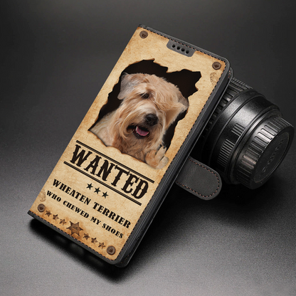 Wheaten Terrier Wanted - Fun Wallet Phone Case V1