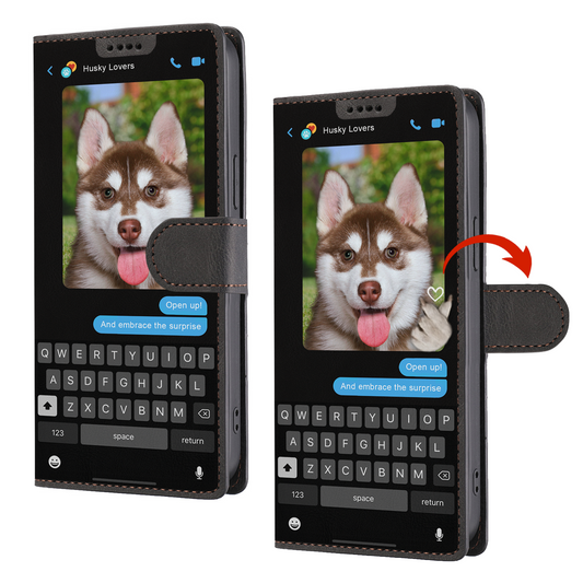 Hidden Message Of Husky - Playful Wallet Phone Case V1