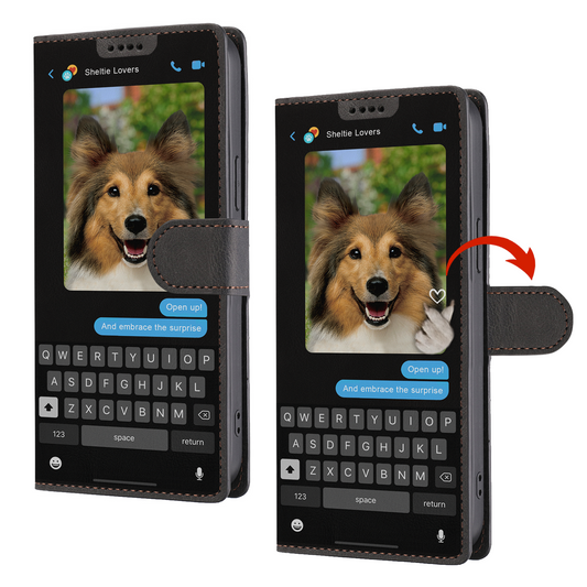 Hidden Message Of Shetland Sheepdog - Playful Wallet Phone Case V1