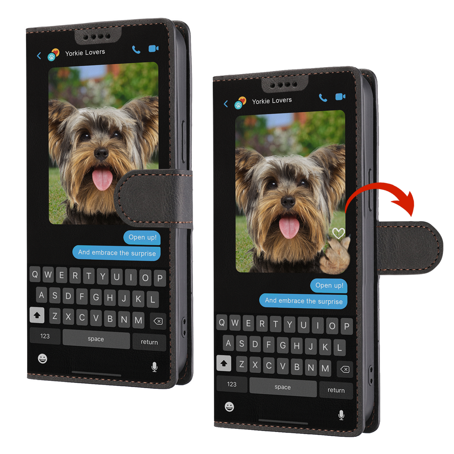 Hidden Message Of Yorkshire Terrier - Playful Wallet Phone Case V1