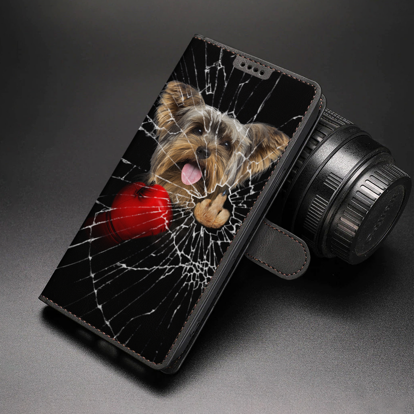 Knock You Out, Yorkshire Terrier - Wallet Phone Case V1