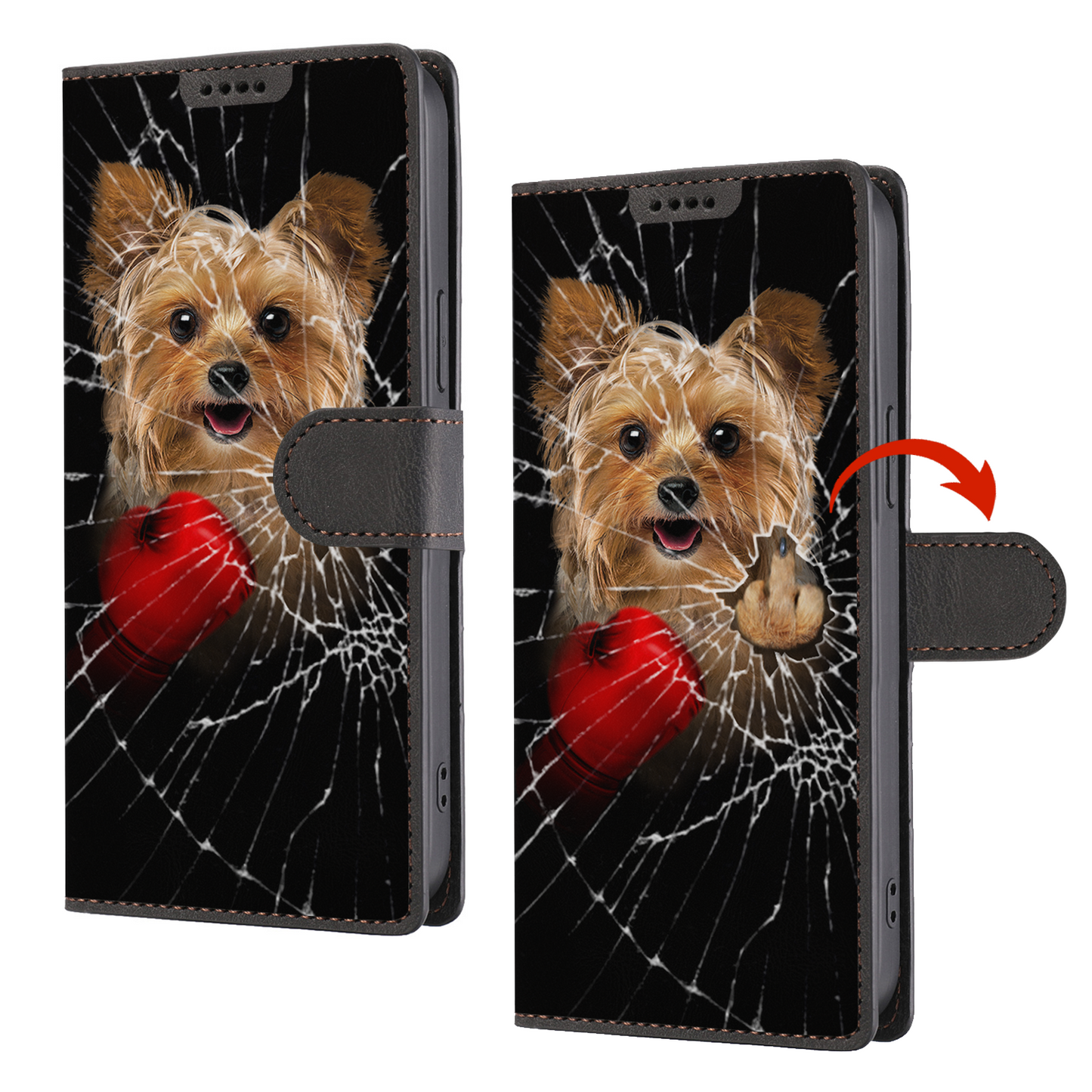 Knock You Out, Yorkshire Terrier - Wallet Phone Case V2