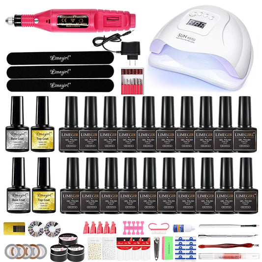 Manicure Set And Nail Lamp All-In-One Gel Nail Polish Kit For Beginner S05