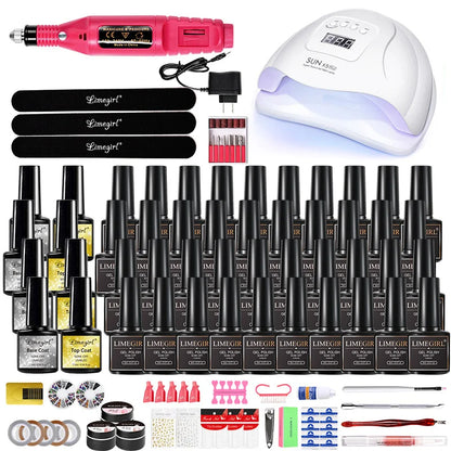 Manicure Set And Nail Lamp All-In-One Gel Nail Polish Kit For Beginner S43