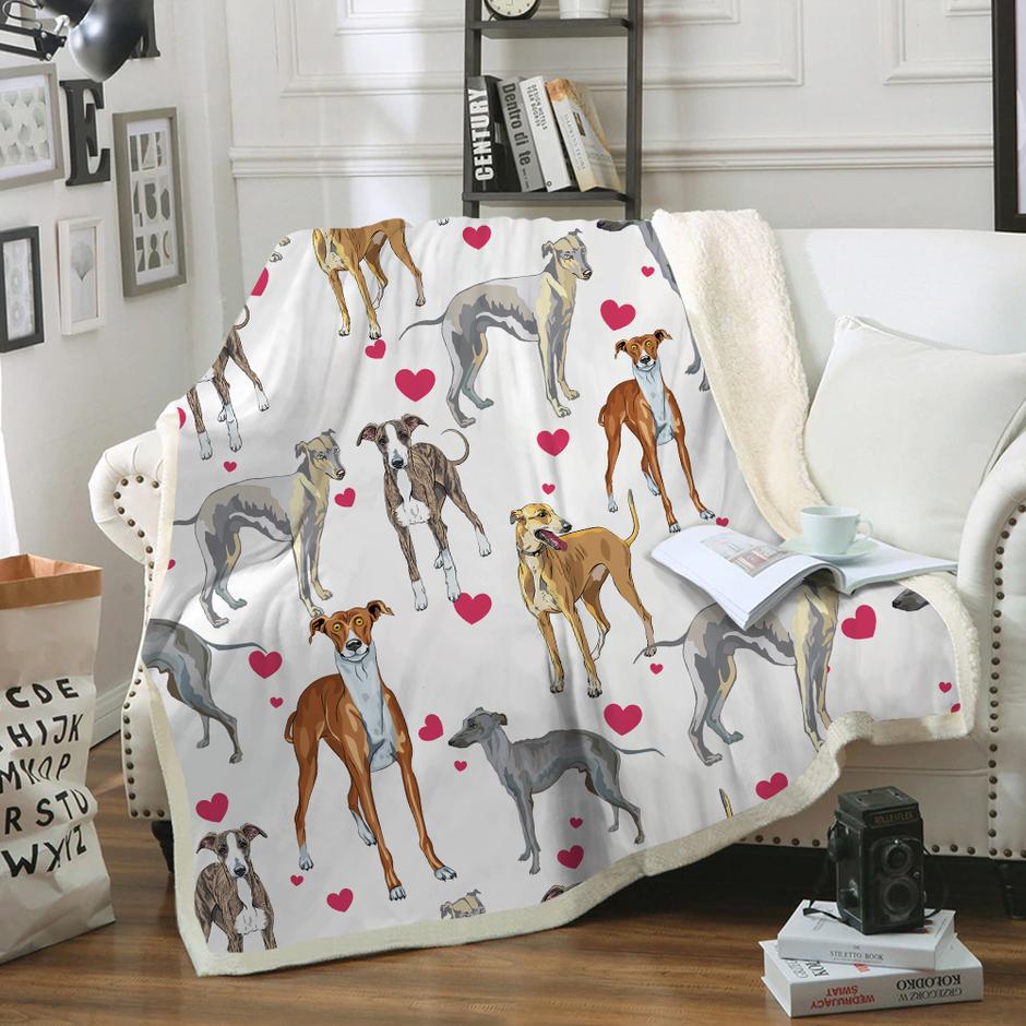 Cute Greyhound Blanket V2 Follus