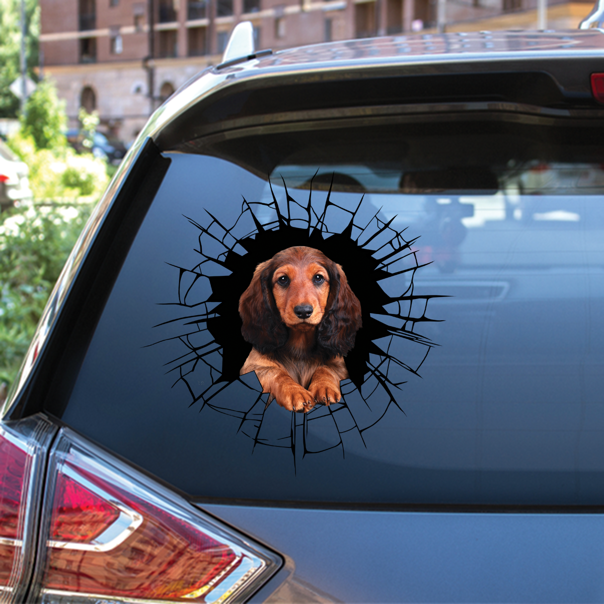 Get In - It's Time For Shopping - Dachshund Car/ Door/ Fridge/ Laptop Sticker V3