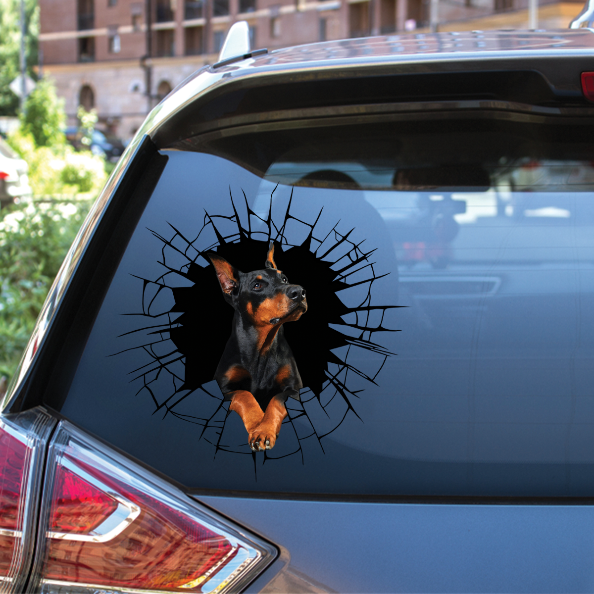 Get In - It's Time For Shopping - Doberman Pinscher Car/ Door/ Fridge/ Laptop Sticker V1