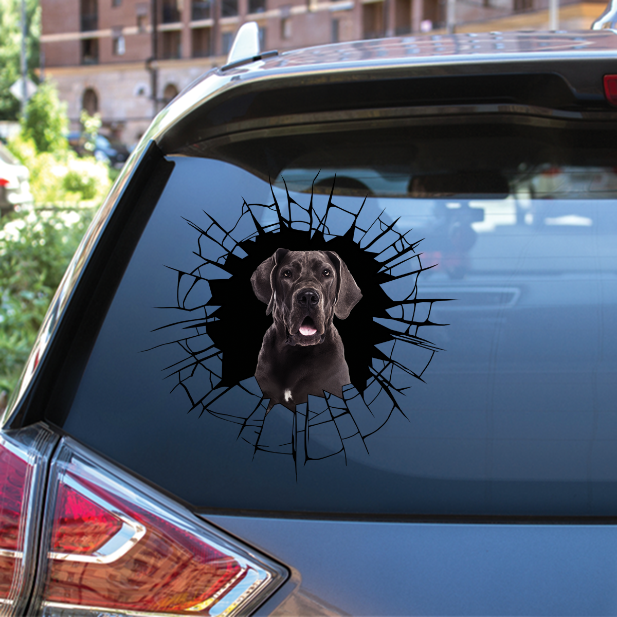 Entrez - Il est temps de faire du shopping - Autocollant de voiture/porte/réfrigérateur/ordinateur portable Great Dane V3