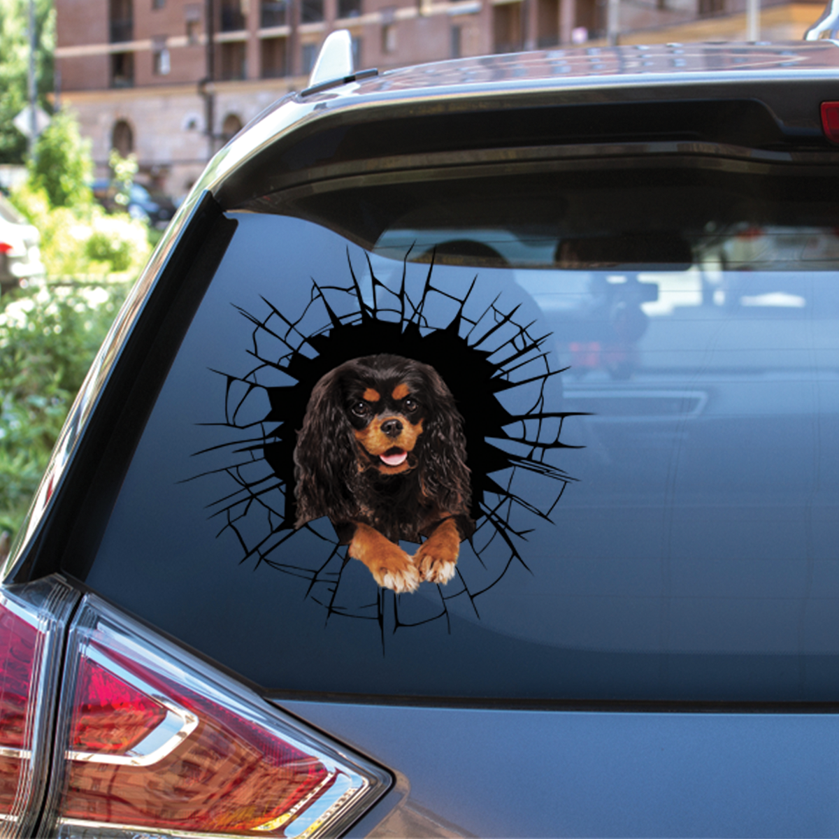 Get In - It's Time For Shopping - Cavalier King Charles Spaniel Car/ Door/ Fridge/ Laptop Sticker V4