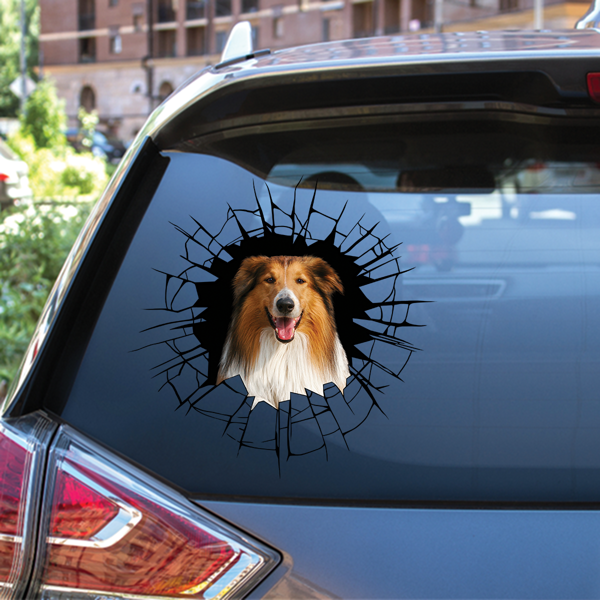 Get In - It's Time For Shopping - Rough Collie Car/ Door/ Fridge/ Laptop Sticker V1