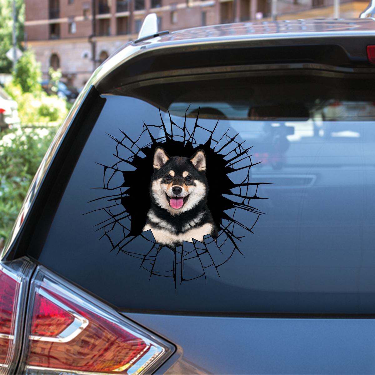 Entrez - Il est temps de faire du shopping - Shiba Inu Autocollant de voiture/porte/réfrigérateur/ordinateur portable V2