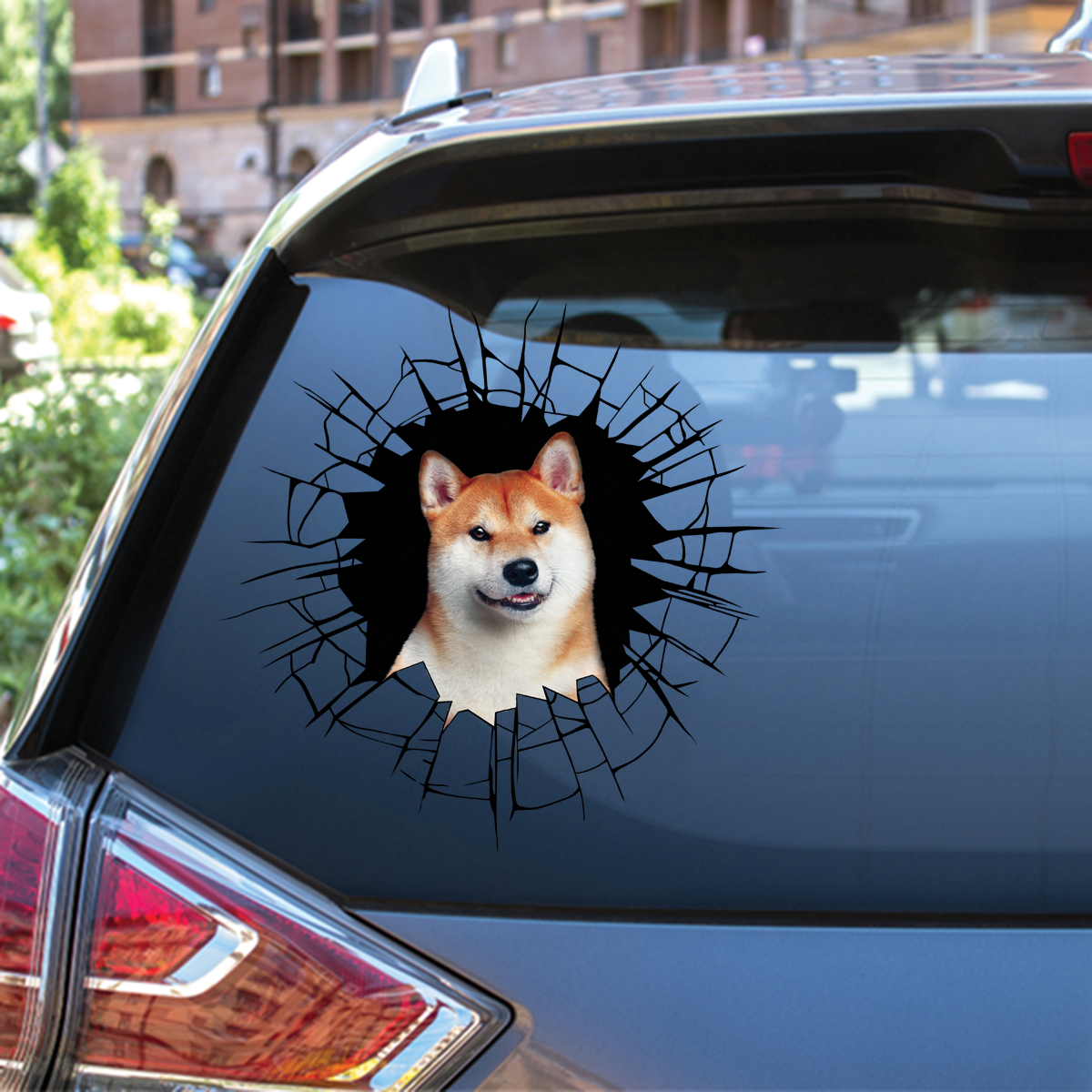 Entrez - Il est temps de faire du shopping - Autocollant Shiba Inu pour voiture/porte/réfrigérateur/ordinateur portable V1