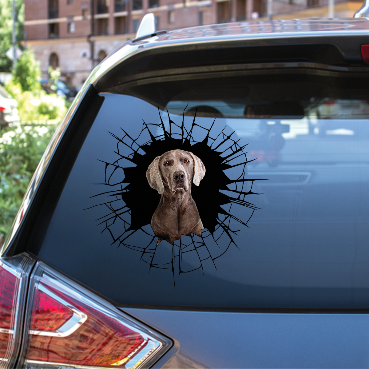 Get In - It's Time For Shopping - Weimaraner Car/ Door/ Fridge/ Laptop Sticker V1
