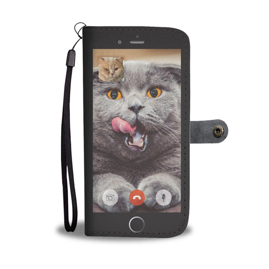 Face Time With British Shorthair Cat - Wallet Case V1