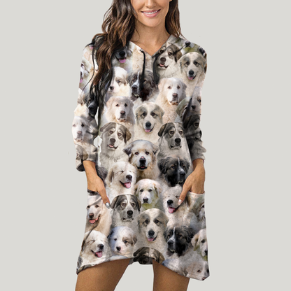 A Bunch Of Great Pyrenees - Hoodie With Ears V1