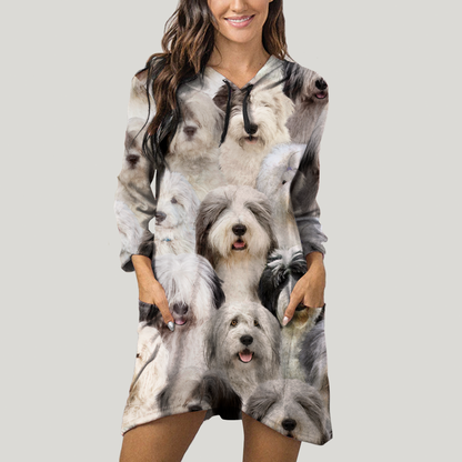 A Bunch Of Old English Sheepdogs - Hoodie With Ears V1