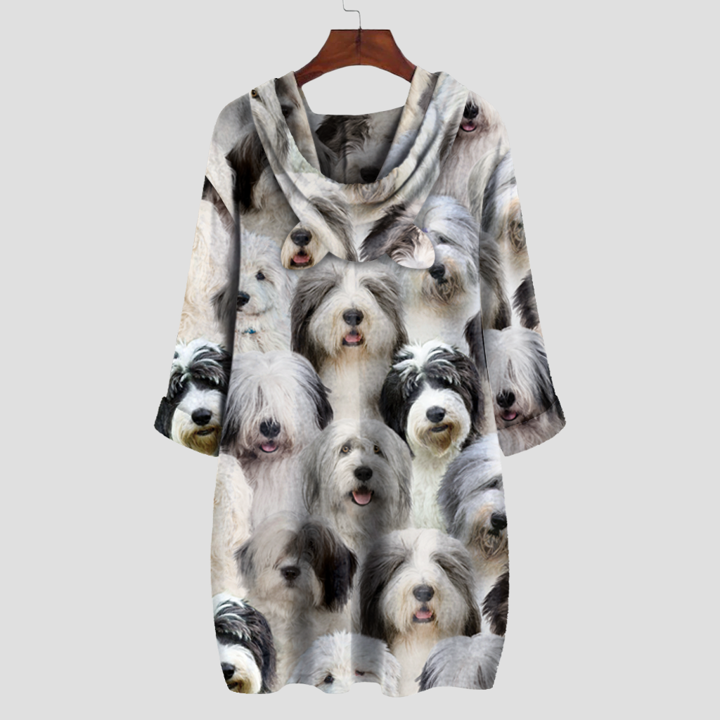 A Bunch Of Old English Sheepdogs - Hoodie With Ears V1