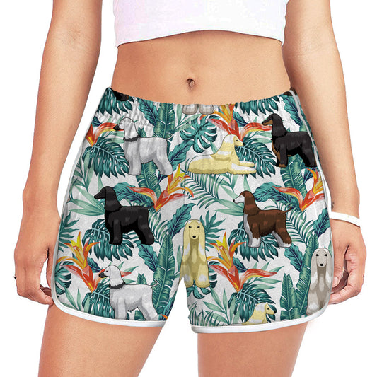 Afghan Hound - Colorful Women's Running Shorts V1