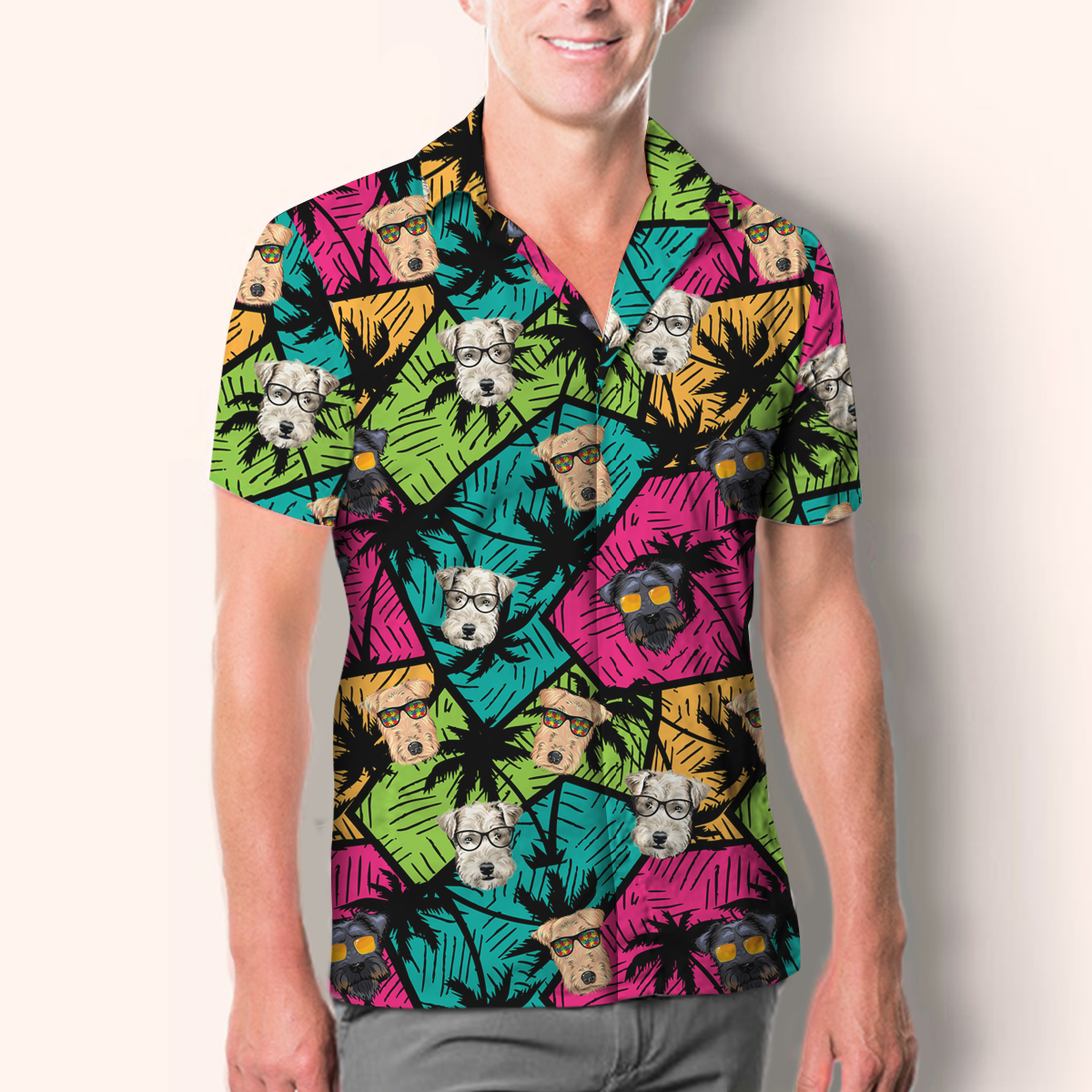 Aloha Hawaiian Lakeland Terrier Shirt V1