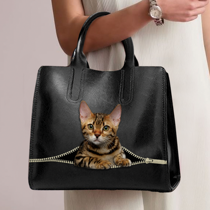 Bengal Cat Luxury Handbag V1