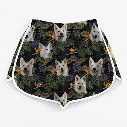 Berger Blanc Suisse - Colorful Women's Running Shorts V1
