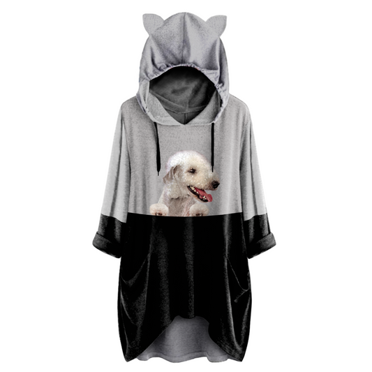 Can You See Me Now - Bedlington Terrier Hoodie With Ears V1