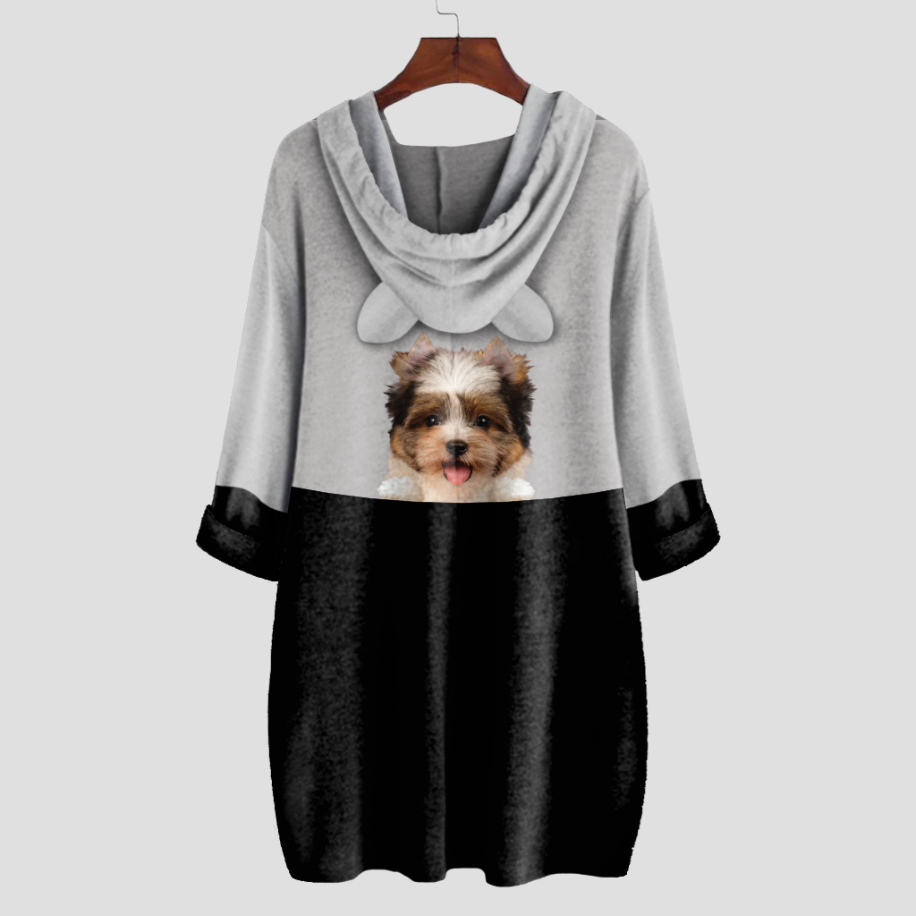 Can You See Me Now - Biewer Terrier Hoodie With Ears V2