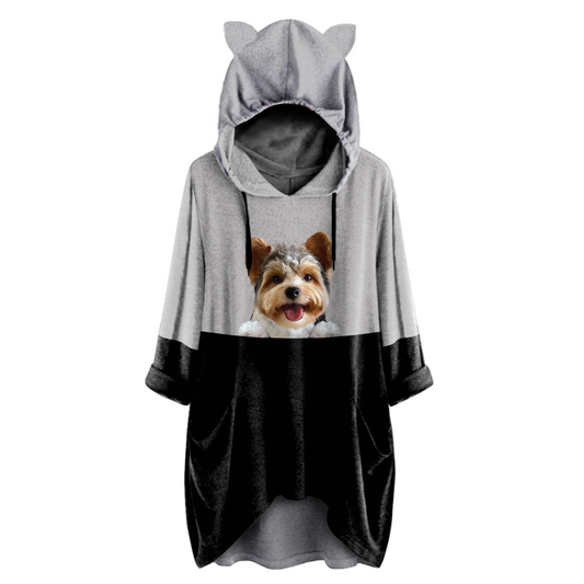 Can You See Me Now - Biewer Terrier Hoodie With Ears V3