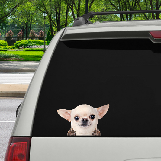 Can You See Me Now - Chihuahua Car Sticker V5
