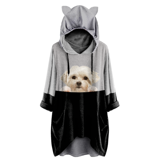 Can You See Me Now - Coton De Tulear Hoodie With Ears V1