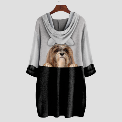 Can You See Me Now - Lhasa Apso Hoodie With Ears V1