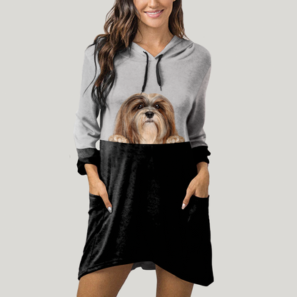 Can You See Me Now - Lhasa Apso Hoodie With Ears V1