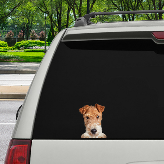 Can You See Me Now - Wire Fox Terrier Car/ Door/ Fridge/ Laptop Sticker V2