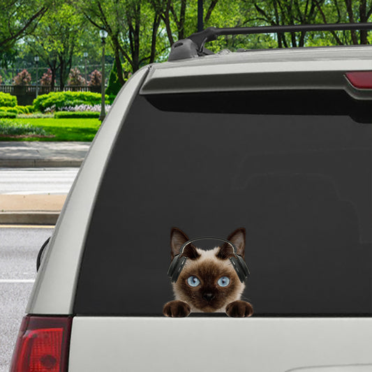 Can You See Me Now - Siamese Cat Car/ Door/ Fridge/ Laptop Sticker V2