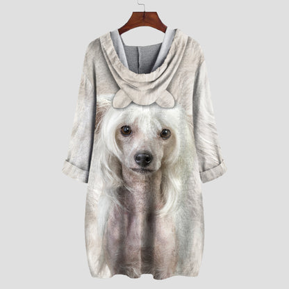 Chinese Crested Mom - Hoodie With Ears V1