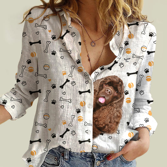 Cute American Cocker Spaniel Mom- Follus Women's Long-Sleeve Shirt