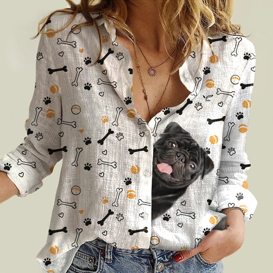 Cute Pug Mom - Follus Women's Long-Sleeve Shirt